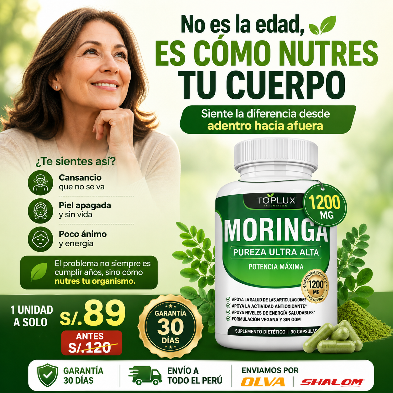 Moringa Pureza Ultra Alta 1200mg