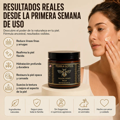 Sebo de res totalmente natural, alimentado con pasto, para una piel suave y profundamente hidratada.