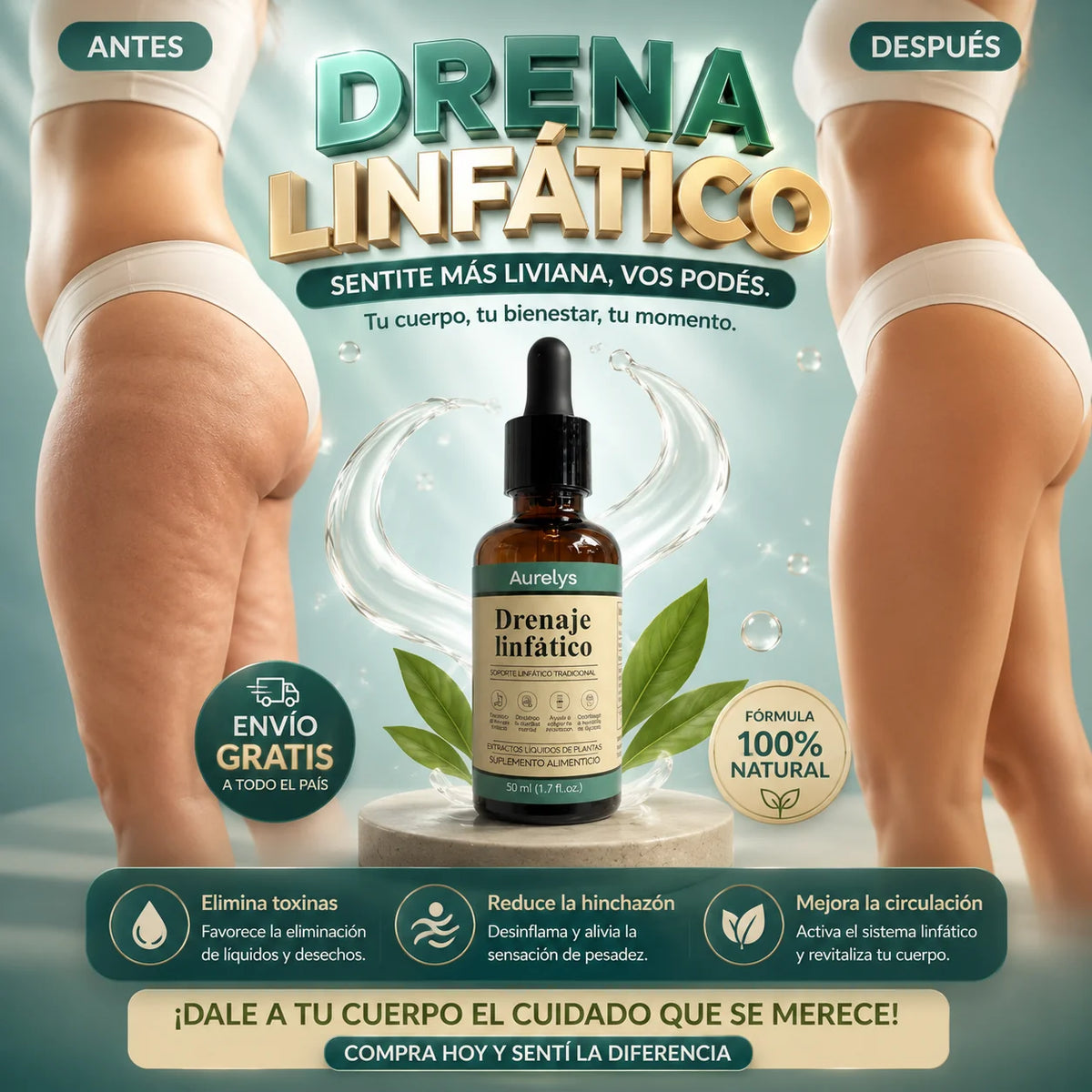 Drenaje Linfático Tu ritual diario para sentirte más ligera.