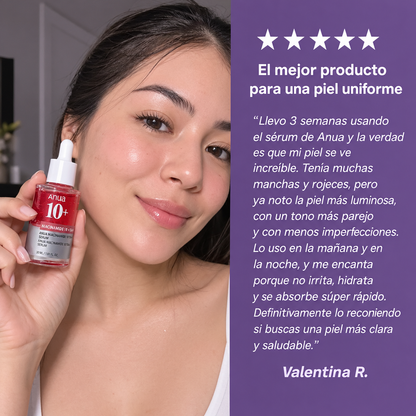 SÉRUM FACIAL CORRECTOR DE MANCHAS ANUA 10%